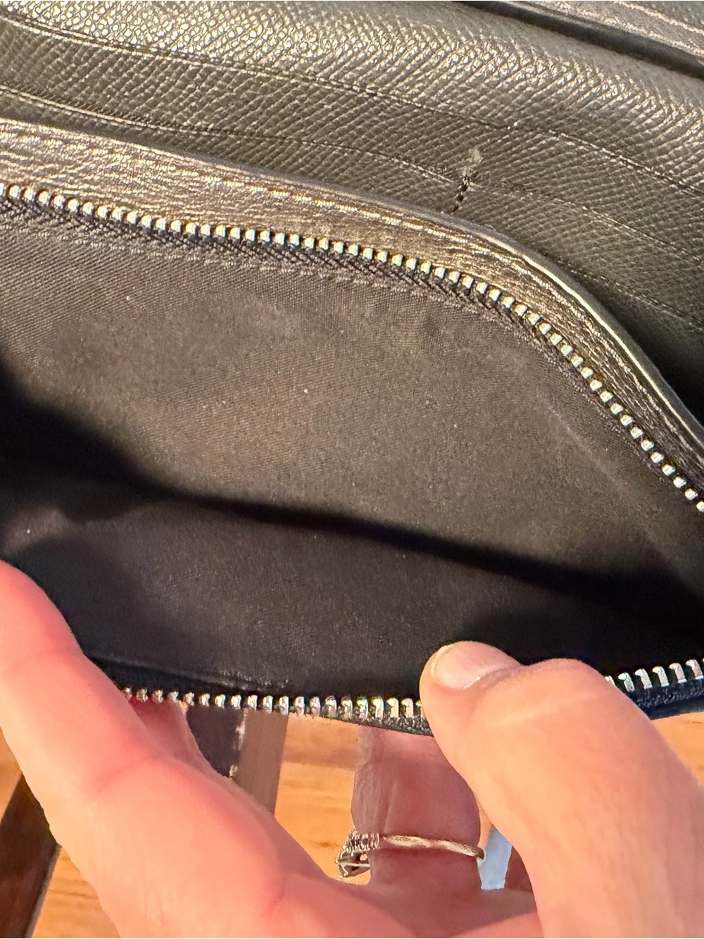 Coach Metallic Silver Shoulder Bag with Slim Strap - Picture 9 of 10